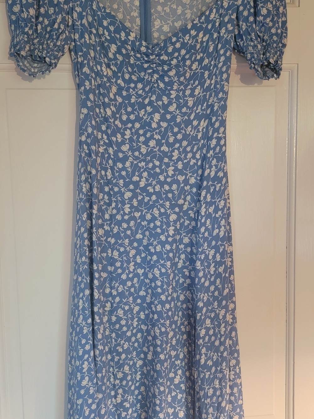 Reformation Blue and White Floral Midi Dress - Picture 4 of 5